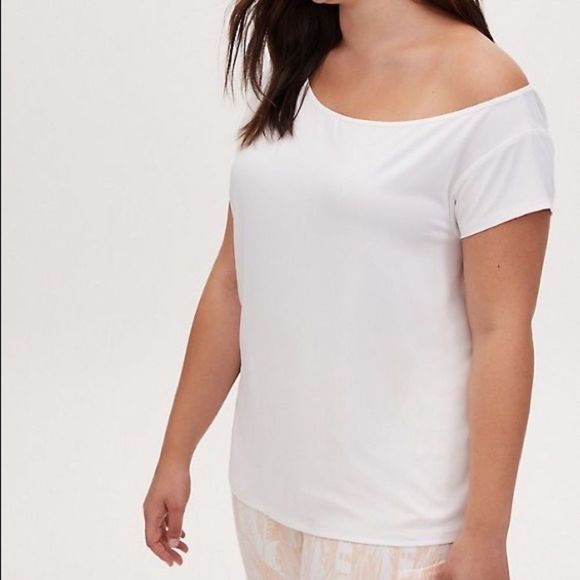 torrid Tops - Torrid Active White Tee Shirt Size 6 Plus